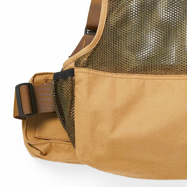 MESH FLY FISHING STRAP VEST / DARK TAN