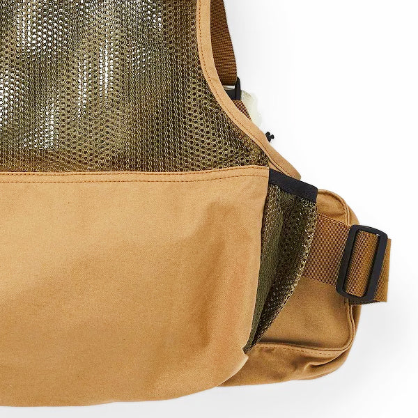 MESH FLY FISHING STRAP VEST / DARK TAN