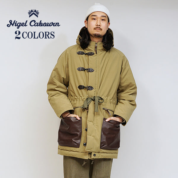 PRE-ORDER / MOUNTAINEER DOWN JACKET / TASLAN NYLON × LEATHER