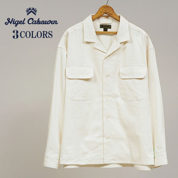 OPEN COLLAR SHIRT LINEN FLEECE