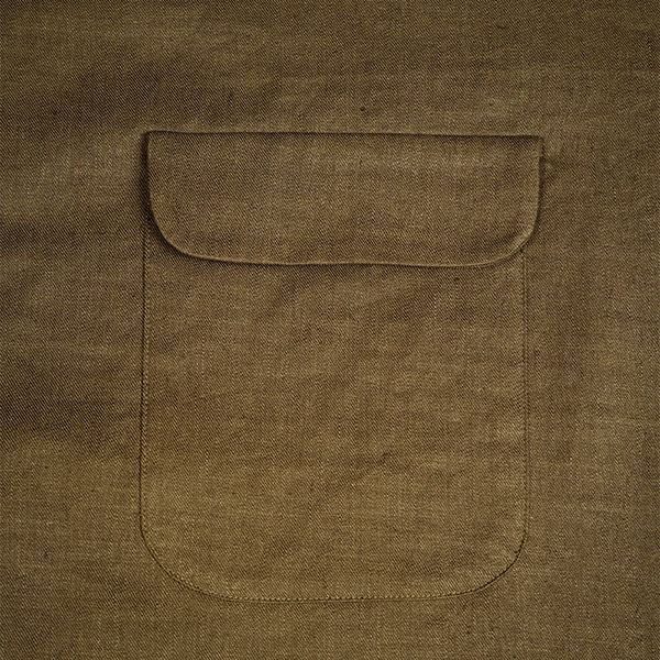 OPEN COLLAR SHIRT LINEN FLEECE