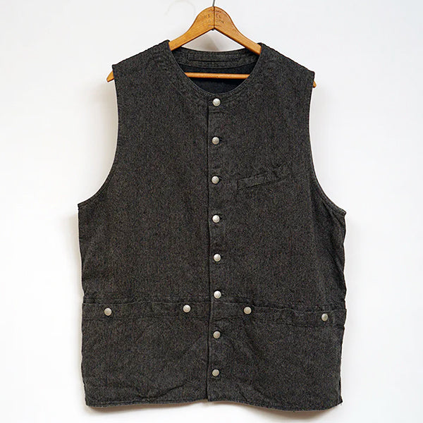 FRENCH WORK VEST HEMP / CHARCOAL GRAY