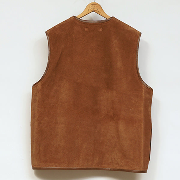 CAPTAIN VEST OIL VELOUR / BROWN