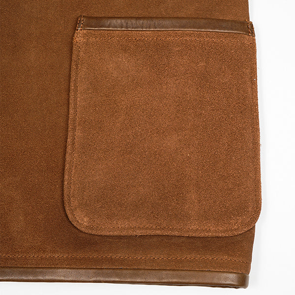 CAPTAIN VEST OIL VELOUR / BROWN