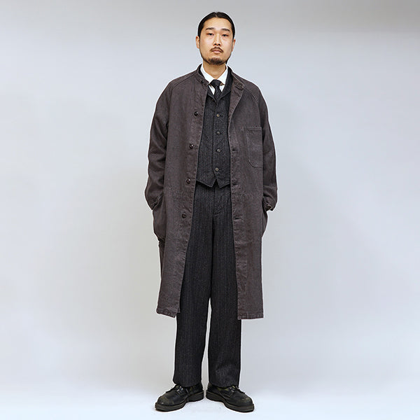 PRE-ORDER / OX'ED SILVER / ARCHITECT COAT HEMP DENIM / CHARCOAL GRAY