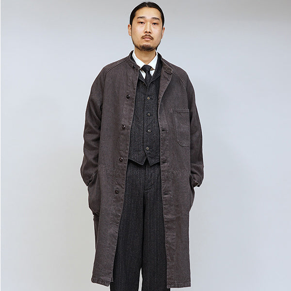 PRE-ORDER / OX'ED SILVER / ARCHITECT COAT HEMP DENIM / CHARCOAL GRAY