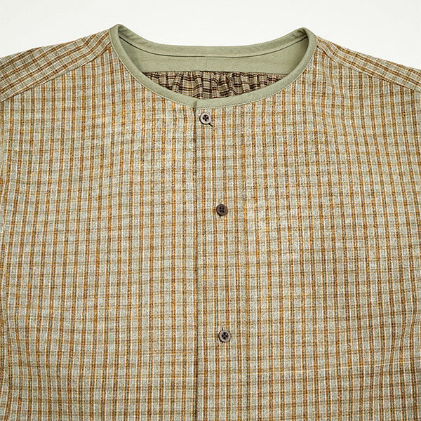 PRE-ORDER / OX'ED SILVER / MASTER MAISON SHIRT NEL CHECK / SAGE GREEN