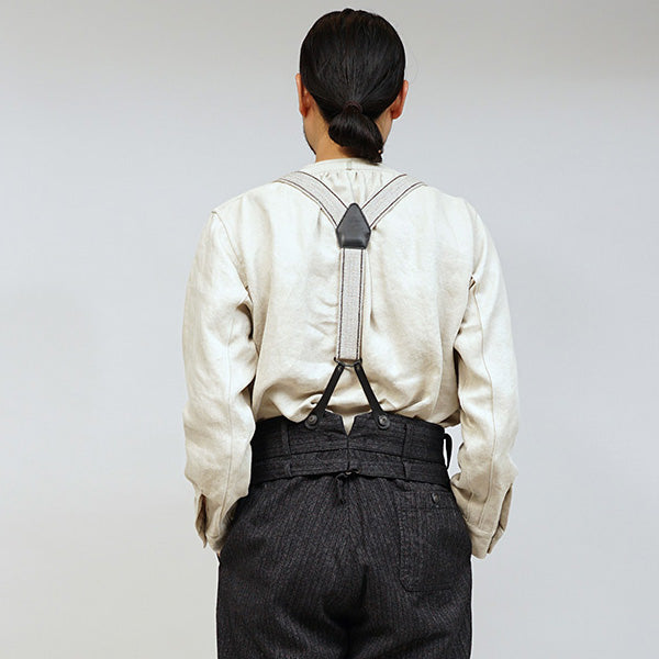 PRE-ORDER / OX'ED SILVER / MASTER MASON SUSPENDER / IVORY