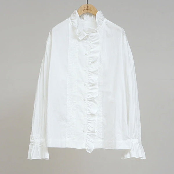 GATHER COLLAR BLOUSE / WHITE