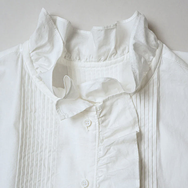 GATHER COLLAR BLOUSE / WHITE