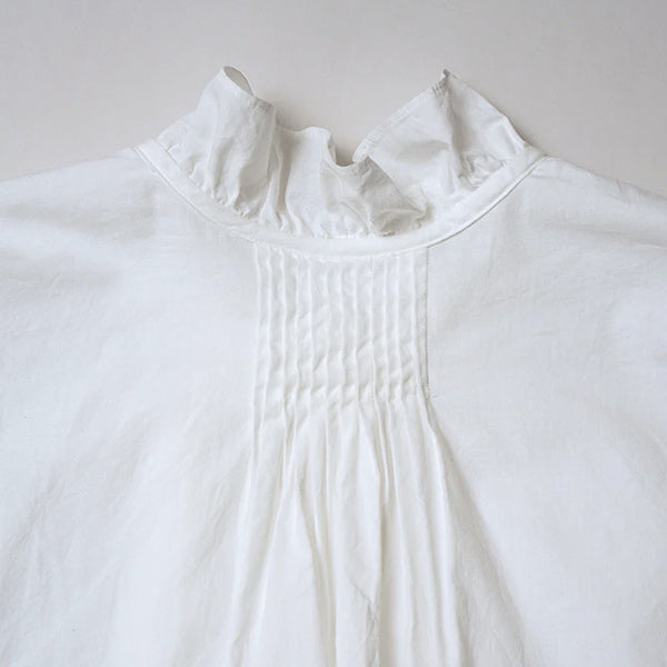 GATHER COLLAR BLOUSE / WHITE