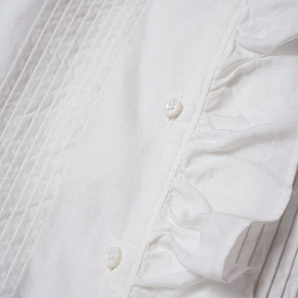 GATHER COLLAR BLOUSE / WHITE