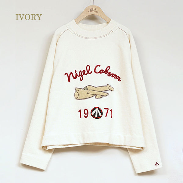 LETTER PATCH SWEAT PULLOVER