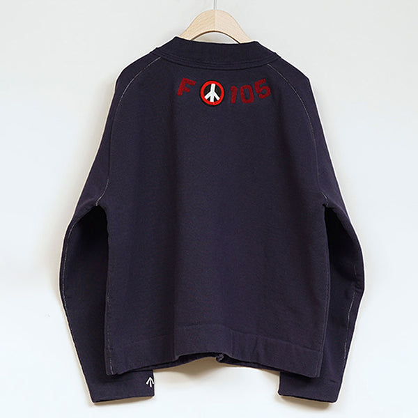 LETTER PATCH SWEAT CARDIGAN