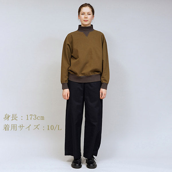 HIGH NECK SHIRT TWO TONE / WOMAN