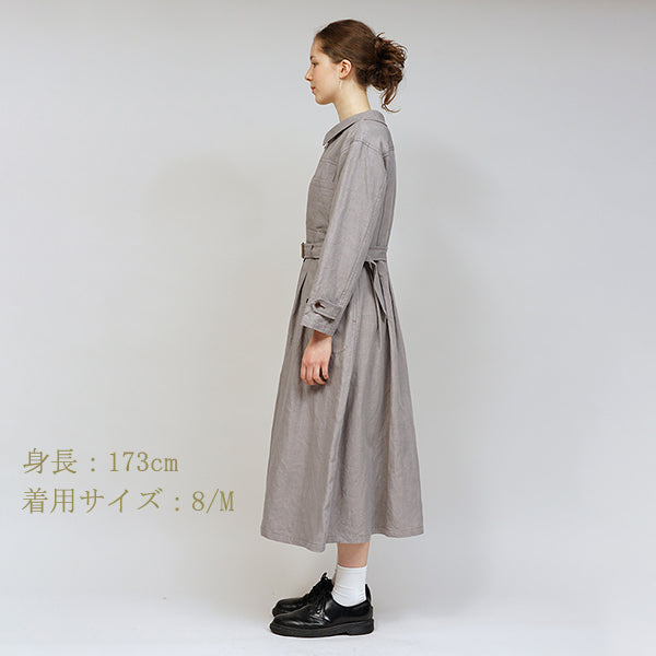 FRENCH WORK DRESS / HIGH DENSITY LINEN