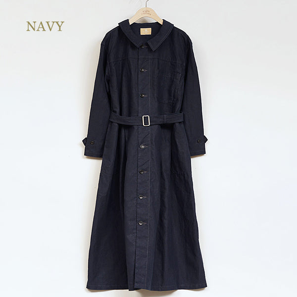 FRENCH WORK DRESS / HIGH DENSITY LINEN