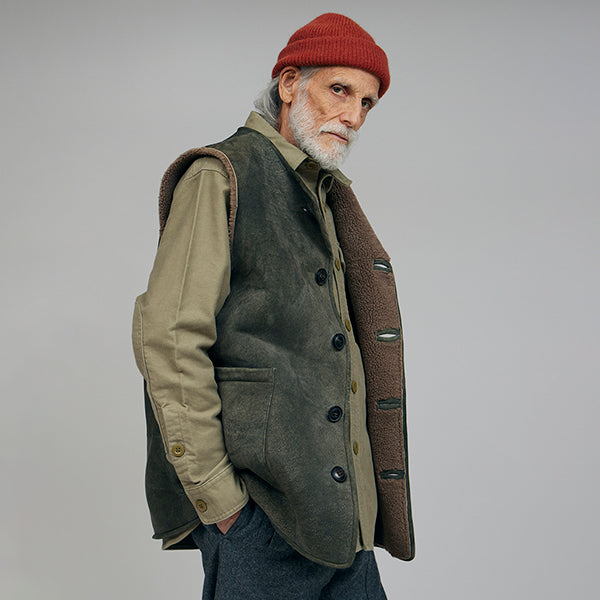 PRE-ORDER / SHEEPSKIN VEST / GREEN