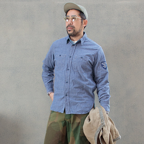 US NAVY SHIRT DUNGAREE / INDIGO