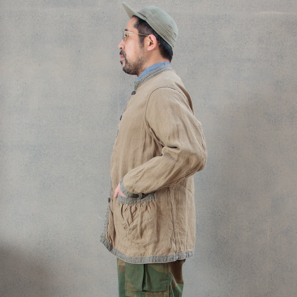 FRENCH WORK JACKET / LINEN PIN OX
