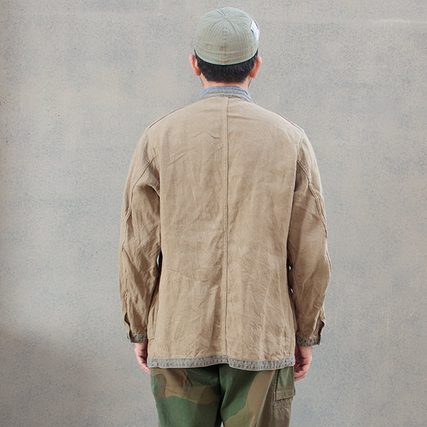 FRENCH WORK JACKET / LINEN PIN OX