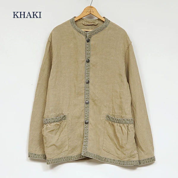 FRENCH WORK JACKET / LINEN PIN OX