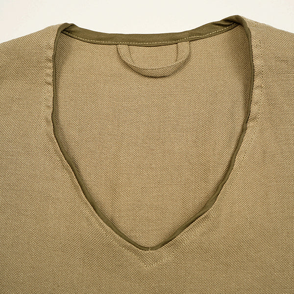 FRENCH WORK VEST LINEN PIN OX
