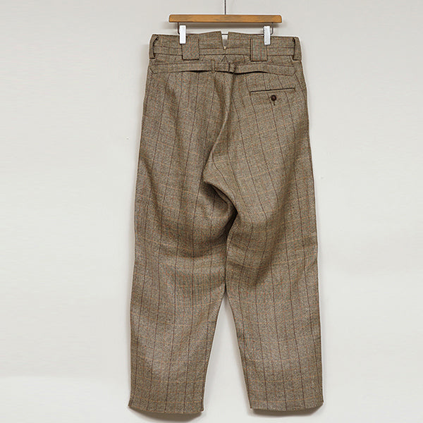 OX'ED SILVER / ENGINEER PANT HEMP LINEN CHECK / GREEN