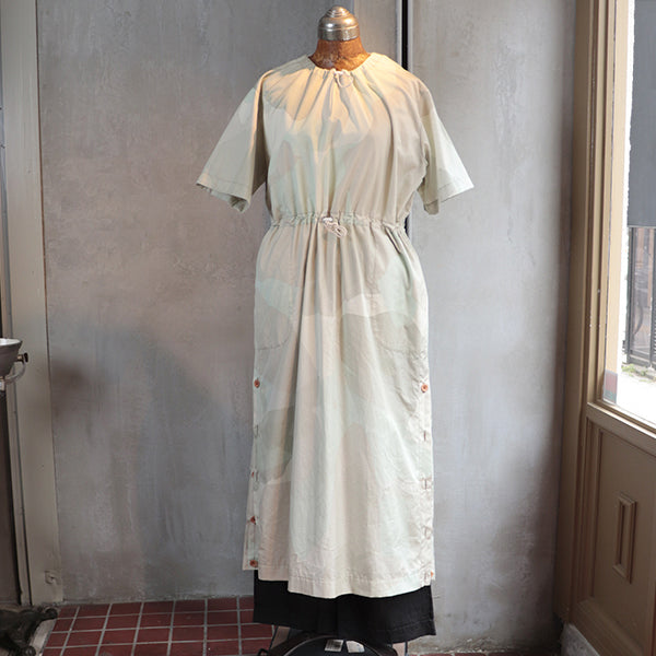 SALE / SHORT SLEEVE DRESS COTTON CAMO