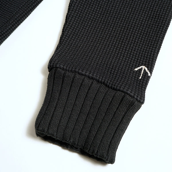 TURTLENECK SHIRT WAFFLE / BLACK