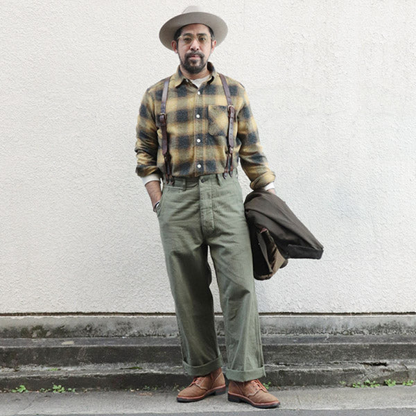 LIMITED EDITION / M43 MODIFY MIX PANT / SZ HERRINGBONE / GREEN