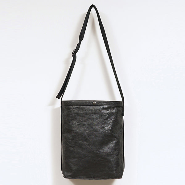 MAIL BAG BLACK / HORSE HIDE BROWN CORE LEATHER