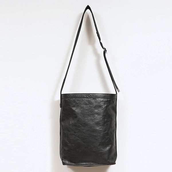 MAIL BAG BLACK / HORSE HIDE BROWN CORE LEATHER