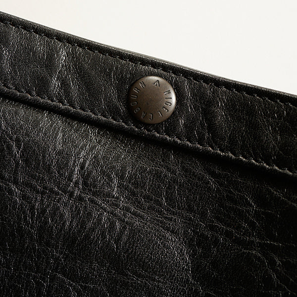 MAIL BAG BLACK / HORSE HIDE BROWN CORE LEATHER