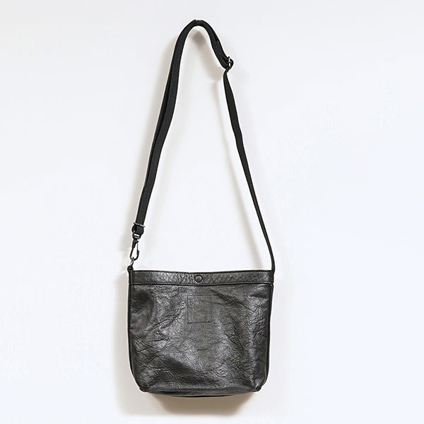 MAGAZINE BAG BLACK / HORSE HIDE BROWN CORE LEATHER