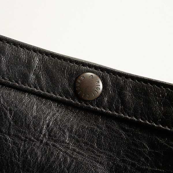 MAGAZINE BAG BLACK / HORSE HIDE BROWN CORE LEATHER