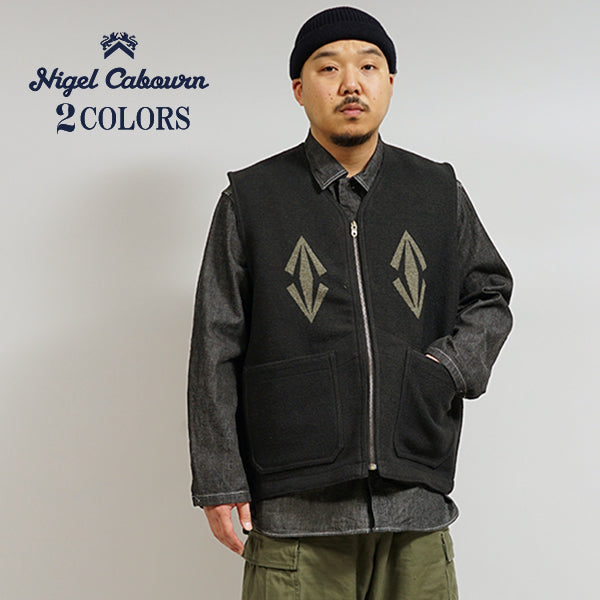 ZIP UP VEST RAG JACQUARD