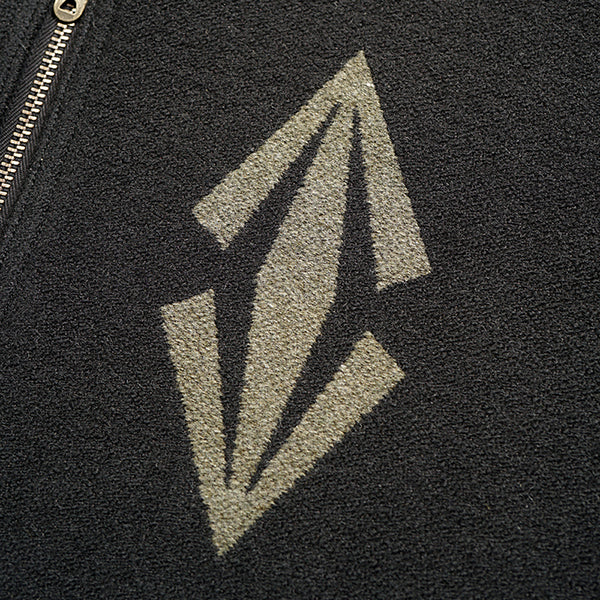 ZIP UP VEST RAG JACQUARD