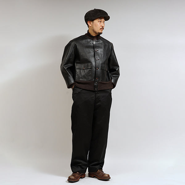 A-1 JACKET BROWN CORE LEATHER / BLACK