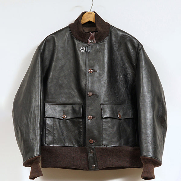 A-1 JACKET BROWN CORE LEATHER / BLACK