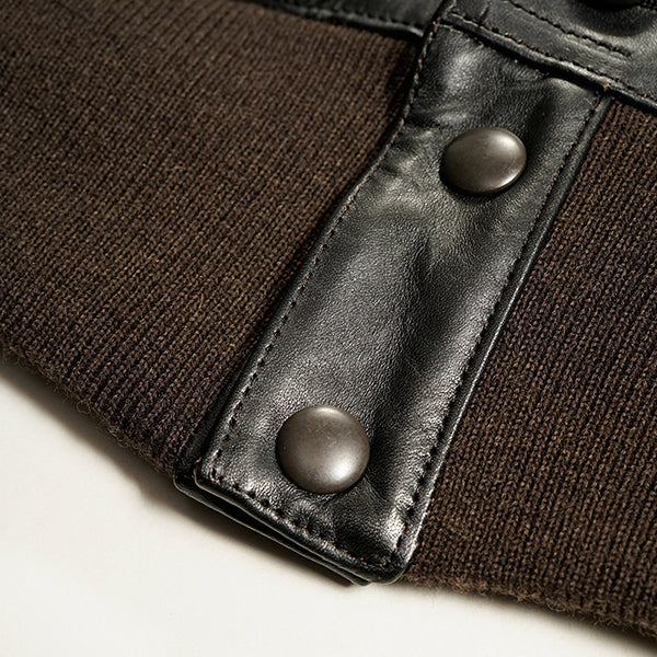 A-1 JACKET BROWN CORE LEATHER / BLACK