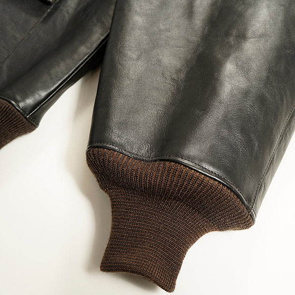A-1 JACKET BROWN CORE LEATHER / BLACK