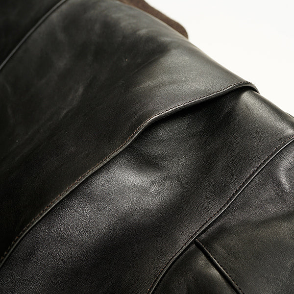 A-1 JACKET BROWN CORE LEATHER / BLACK