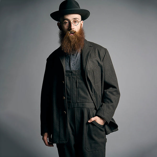 OX'ED SILVER / COAL MINER JACKET / BILLIARD CLOTH / BLUE GRAY