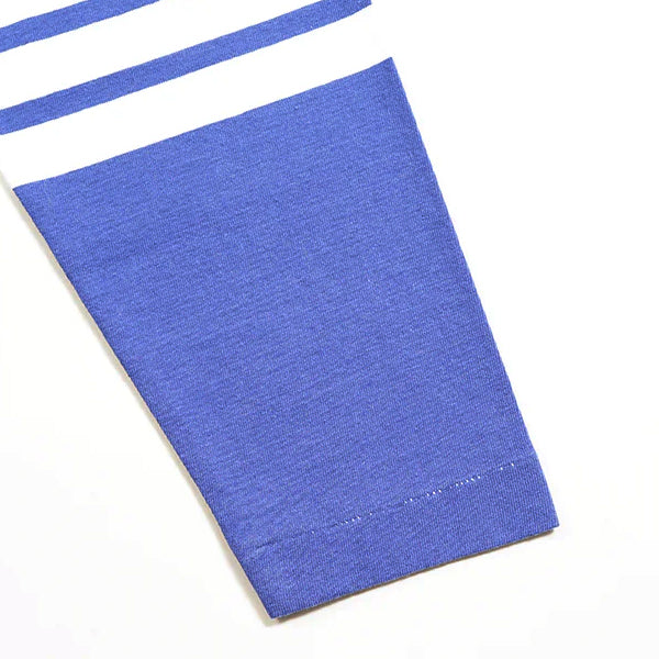 5.6oz LONG SLEEVE BORDER / WHITE