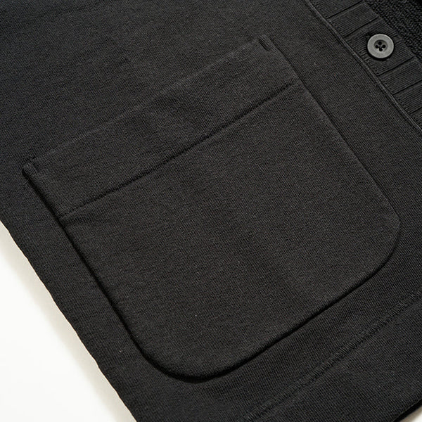 ARMY JERSEY MIX CARDIGAN / BLACK
