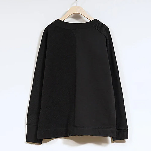 ARMY JERSEY MIX CARDIGAN / BLACK