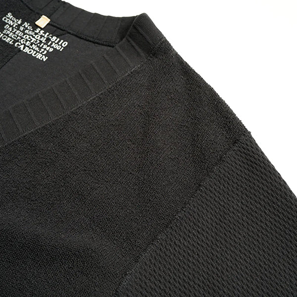 ARMY JERSEY MIX CARDIGAN / BLACK