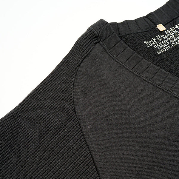 ARMY JERSEY MIX CARDIGAN / BLACK