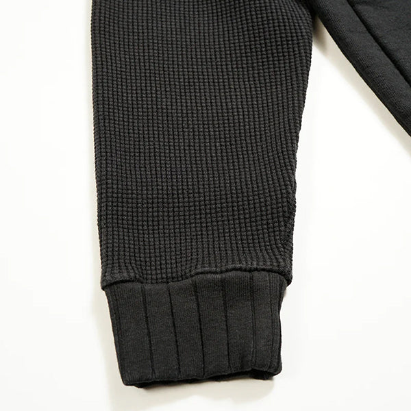 ARMY JERSEY MIX CARDIGAN / BLACK